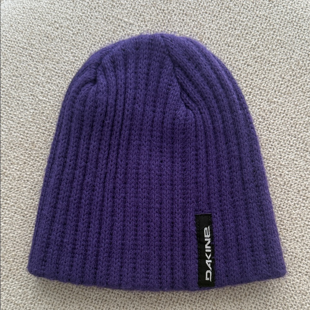 Dakine Kids Ribbed Knit Beanie in Purple